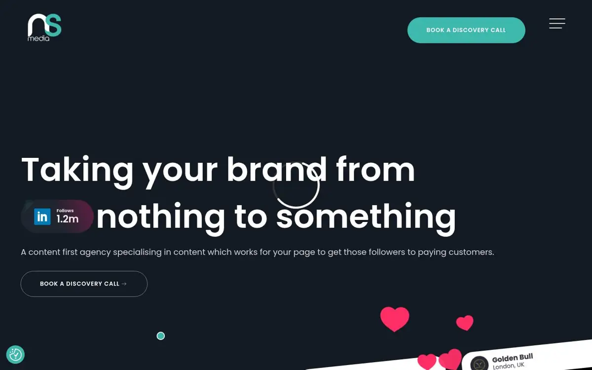 Homepage of Next Step Media