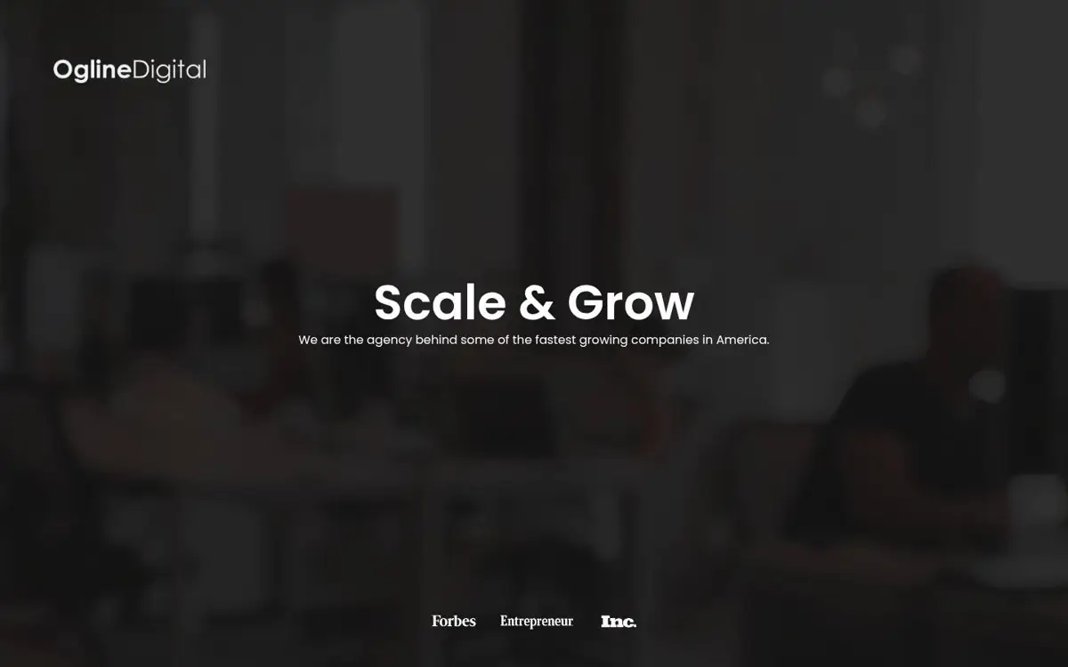Homepage of Ogline Digital