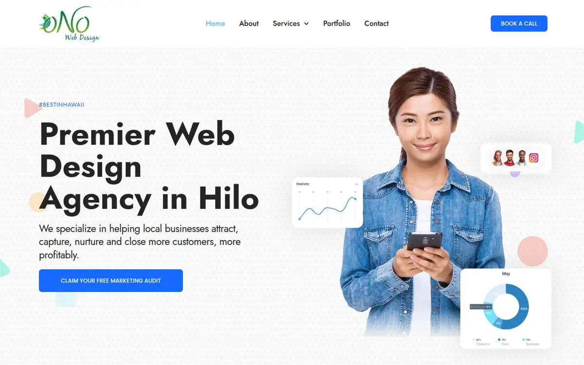 Homepage of Ono Web Design