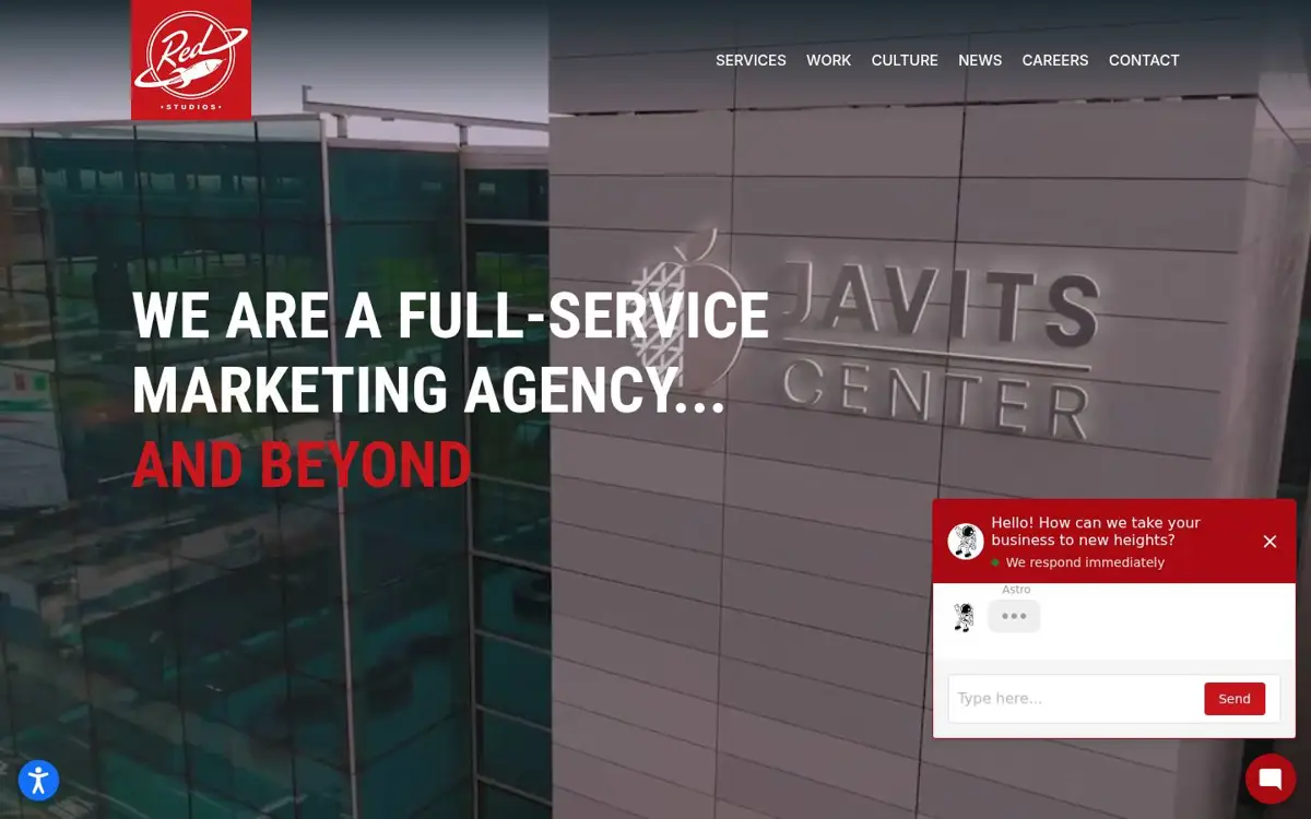 Homepage of Red Rocket Studios