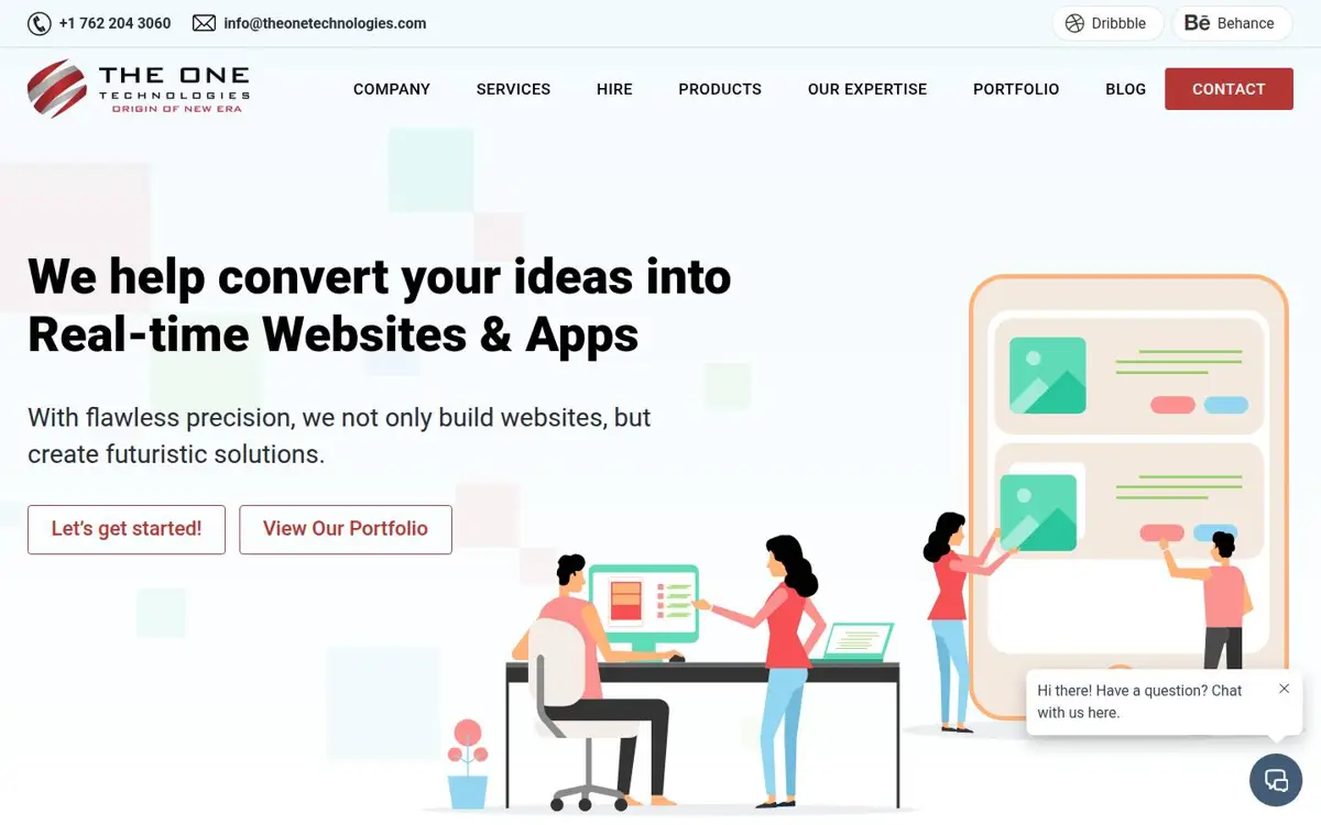 Homepage of The One Technologies