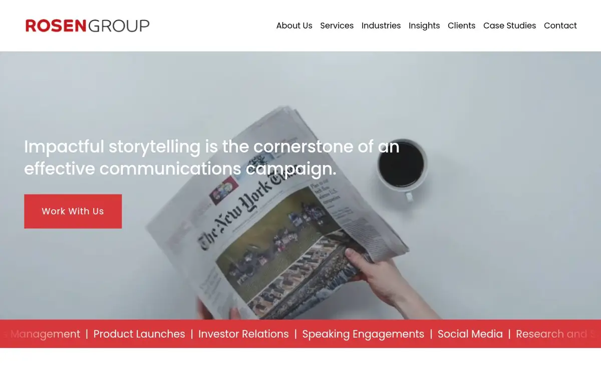Homepage of The Rosen Group