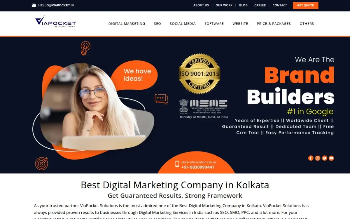Homepage of ViaPocket